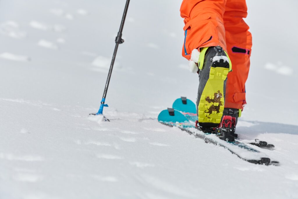 Close-Up of Ski Gear Ready for a Challenging Ascent